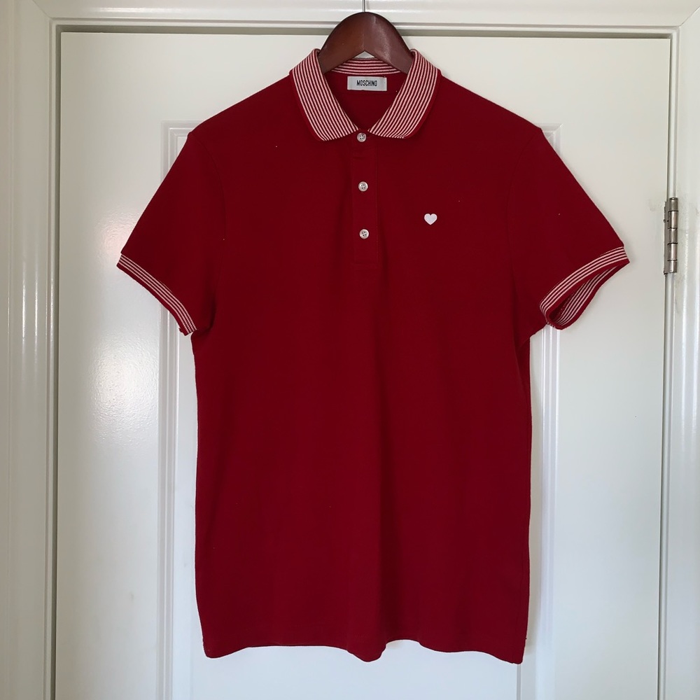 Moschino Red Heart Polo